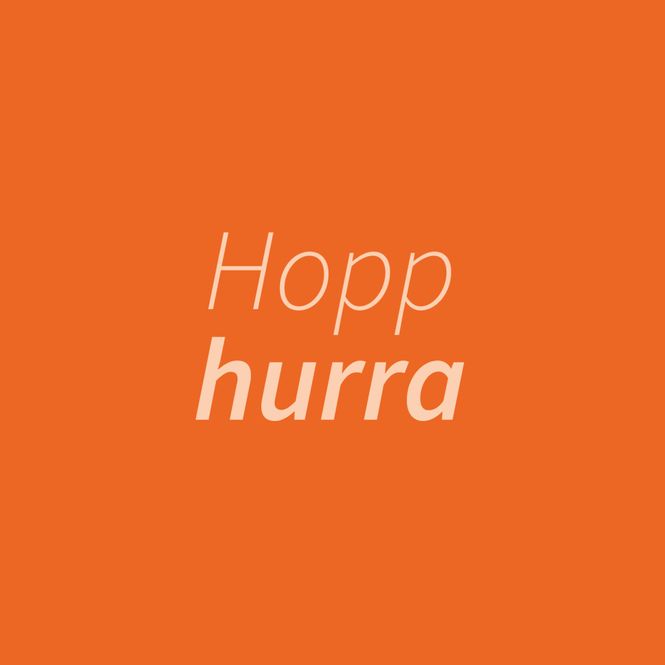 Hovedbilde Kort dobbel - Hopp hurra